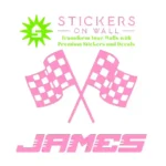 Personalised Checkered Wall Stickers Bubblegum | Stickers on Wall Personalised Checkered Wall Stickers Bubblegum | Stickers on Wall