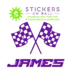Personalised Checkered Wall Stickers Perfect Purple | Stickers on Wall Personalised Checkered Wall Stickers Perfect Purple | Stickers on Wall