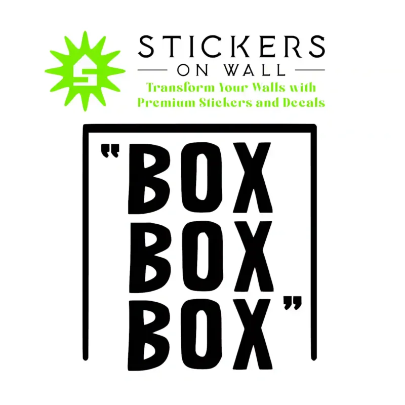 Pit Stop Wall Stickers Black | Stickers on Wall