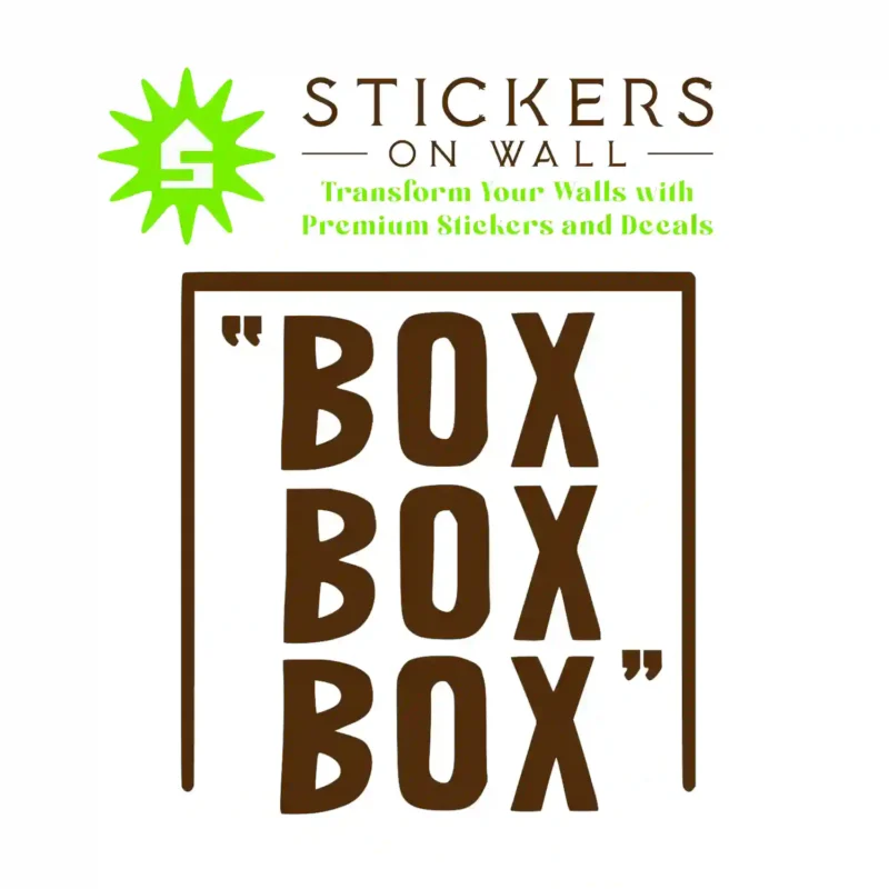 Pit Stop Wall Stickers Brown | Stickers on Wall