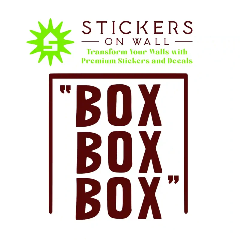 Pit Stop Wall Stickers Burgundy | Stickers on Wall