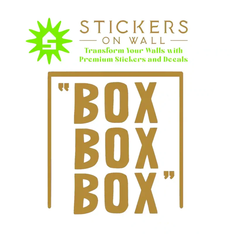 Pit Stop Wall Stickers Gold | Stickers on Wall