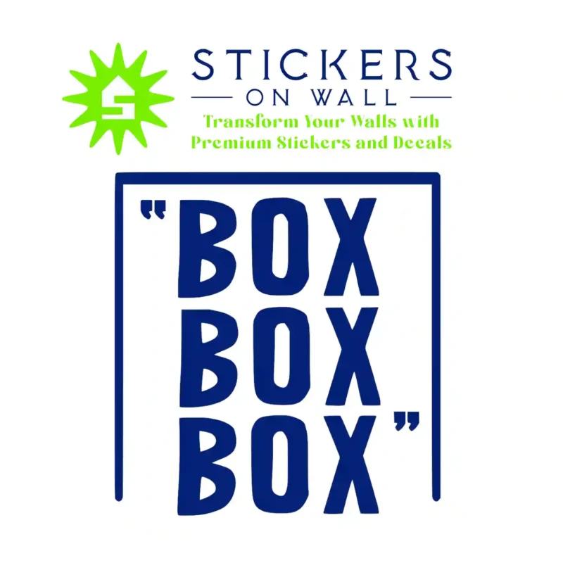 Pit Stop Wall Stickers Medium Blue | Stickers on Wall