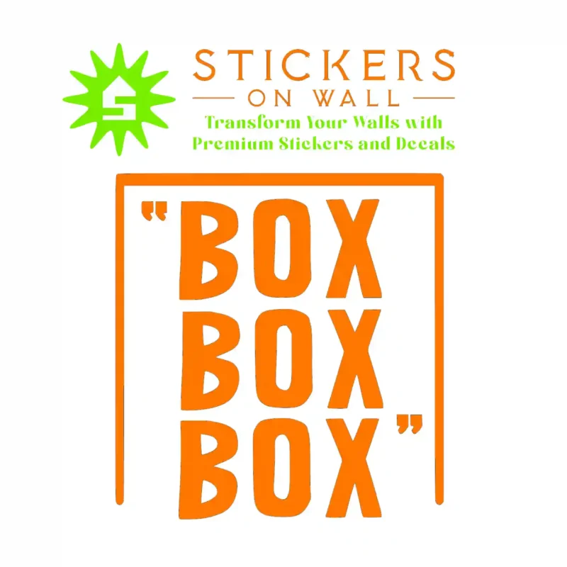 Pit Stop Wall Stickers Orange | Stickers on Wall