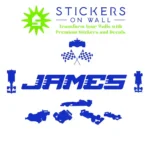 Racer Name Wall Stickers Brilliant Blue | Stickers on Wall Racer Name Wall Stickers Brilliant Blue | Stickers on Wall
