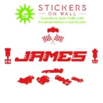 Racer Name Wall Stickers Red | Stickers on Wall Racer Name Wall Stickers Red | Stickers on Wall