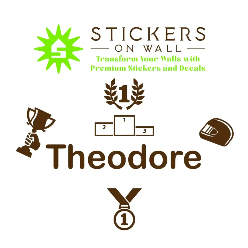 Racing Name Wall Stickers Brown | Stickers on Wall