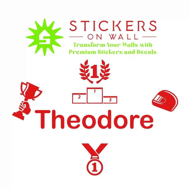 Racing Name Wall Stickers Red | Stickers on Wall