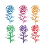 Romantic Rose Wall Stickers | Stickers on Wall Romantic Rose Wall Stickers | Stickers on Wall