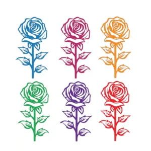 Romantic rose wall stickers