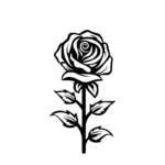 Romantic Rose Wall Stickers Black | Stickers on Wall Romantic Rose Wall Stickers Black | Stickers on Wall