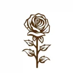Romantic Rose Wall Stickers Brown | Stickers on Wall Romantic Rose Wall Stickers Brown | Stickers on Wall