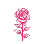 Romantic Rose Wall Stickers Hot Pink | Stickers on Wall Romantic Rose Wall Stickers Hot Pink | Stickers on Wall