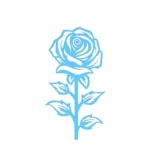 Romantic Rose Wall Stickers Light Blue | Stickers on Wall Romantic Rose Wall Stickers Light Blue | Stickers on Wall
