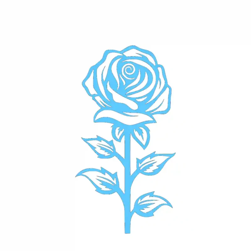 Romantic Rose Wall Stickers Light Blue | Stickers on Wall