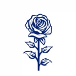 Romantic Rose Wall Stickers Medium Blue | Stickers on Wall Romantic Rose Wall Stickers Medium Blue | Stickers on Wall