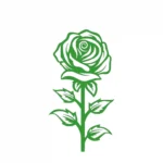 Romantic Rose Wall Stickers Mid Green | Stickers on Wall Romantic Rose Wall Stickers Mid Green | Stickers on Wall