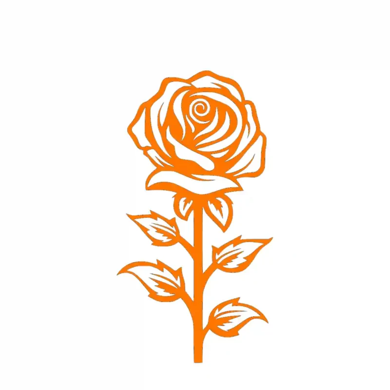 Romantic Rose Wall Stickers Orange | Stickers on Wall