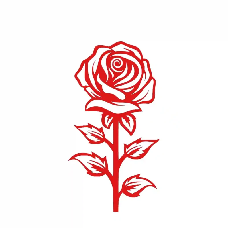 Romantic Rose Wall Stickers Red | Stickers on Wall