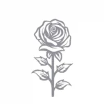 Romantic Rose Wall Stickers Silver | Stickers on Wall Romantic Rose Wall Stickers Silver | Stickers on Wall