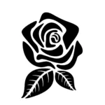 Rose Flower Wall Stickers Black | Stickers on Wall Rose Flower Wall Stickers Black | Stickers on Wall