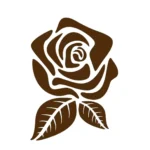 Rose Flower Wall Stickers Brown | Stickers on Wall Rose Flower Wall Stickers Brown | Stickers on Wall