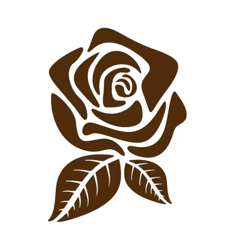 Rose Flower Wall Stickers Brown | Stickers on Wall