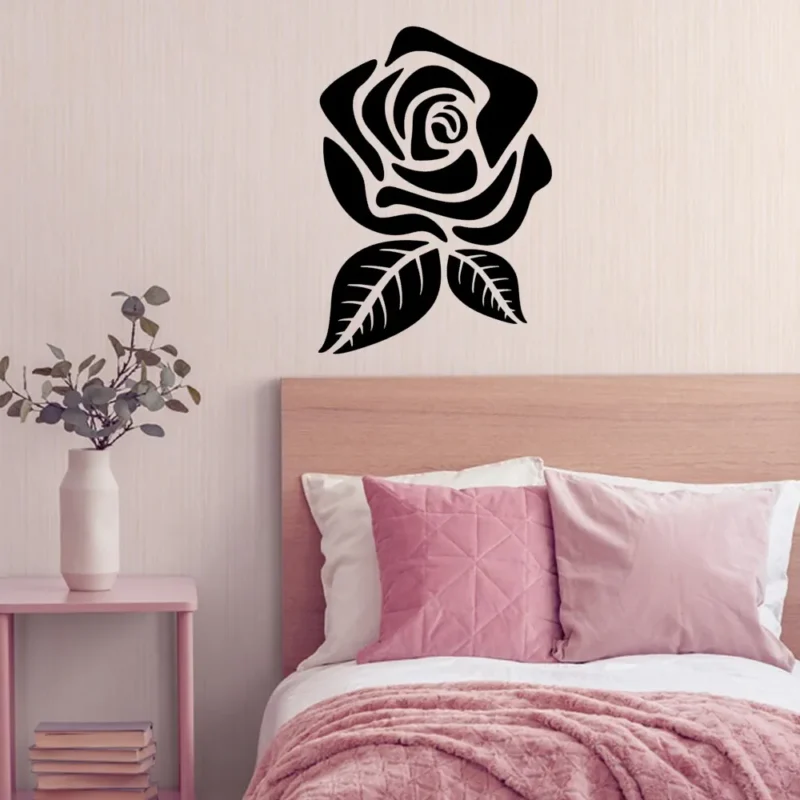 Rose Flower Wall Stickers Dark Black | Stickers on Wall