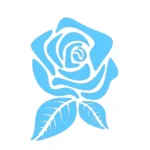 Rose Flower Wall Stickers Light Blue | Stickers on Wall Rose Flower Wall Stickers Light Blue | Stickers on Wall