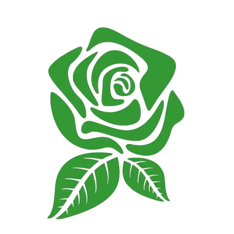 Rose Flower Wall Stickers Mid Green | Stickers on Wall
