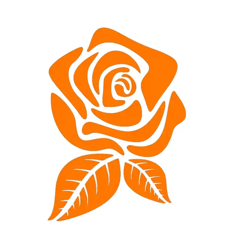 Rose Flower Wall Stickers Orange | Stickers on Wall