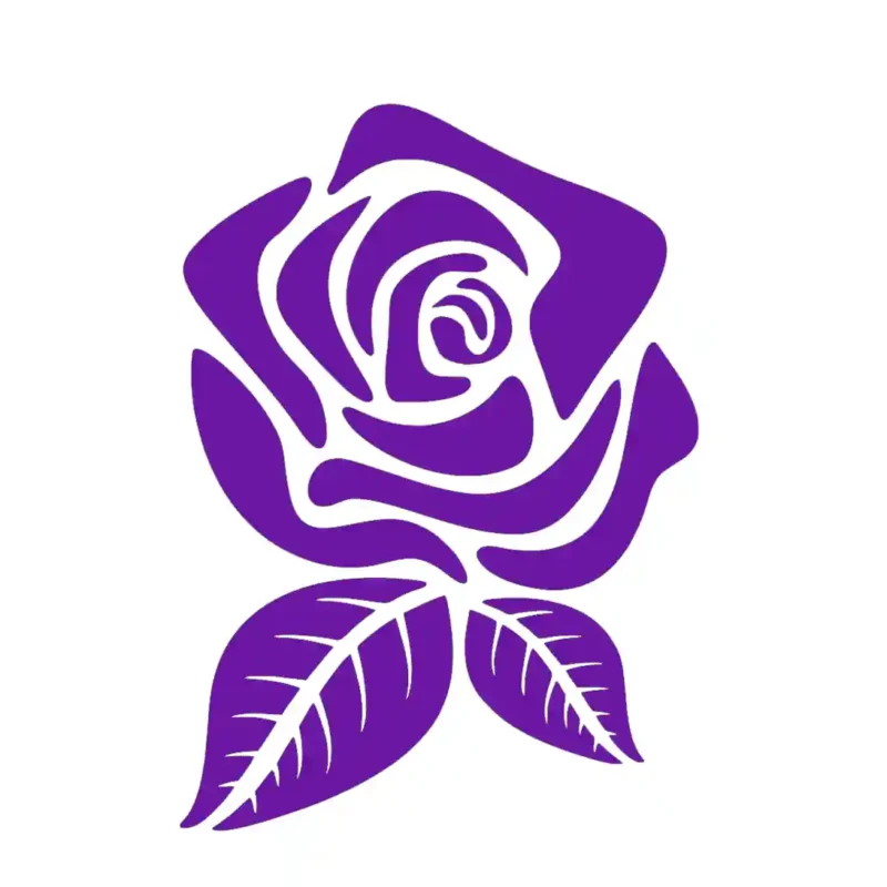 Rose Flower Wall Stickers Perfect Purple | Stickers on Wall