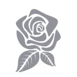Rose Flower Wall Stickers Silver | Stickers on Wall Rose Flower Wall Stickers Silver | Stickers on Wall