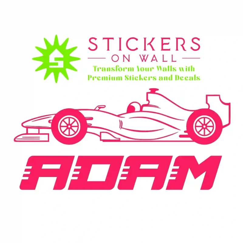 Speed Name Wall Stickers Hot Pink | Stickers on Wall