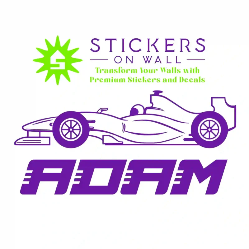 Speed Name Wall Stickers Perfect Purple | Stickers on Wall