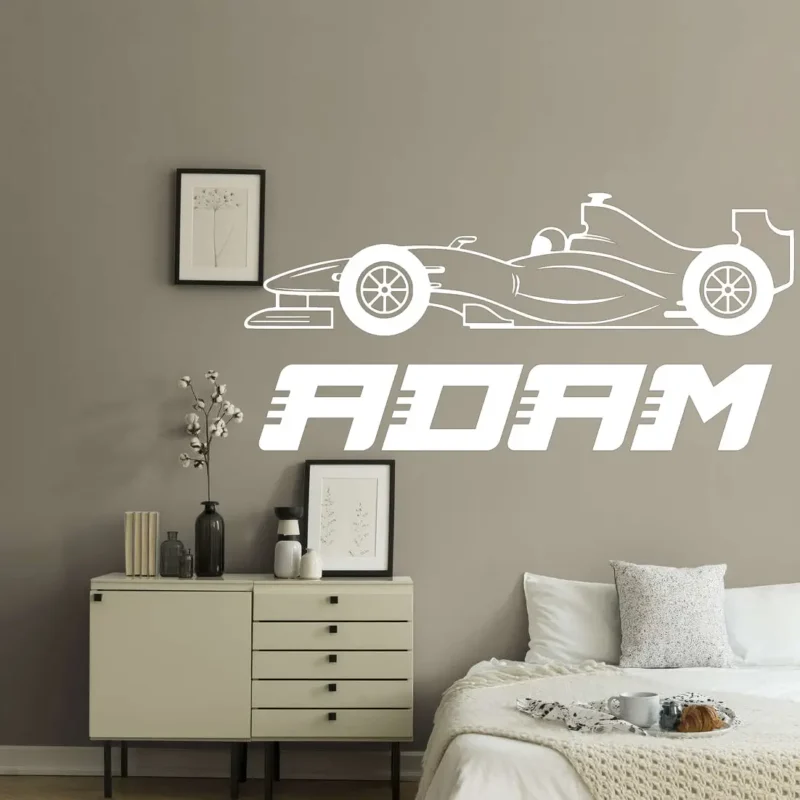 Speed Name Wall Stickers White | Stickers on Wall