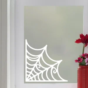 Spider web corner sticker white