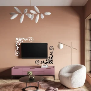 Swirl corner wall stickers