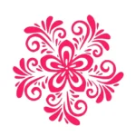 Swirl Flower Wall Stickers Hot Pink | Stickers on Wall Swirl Flower Wall Stickers Hot Pink | Stickers on Wall