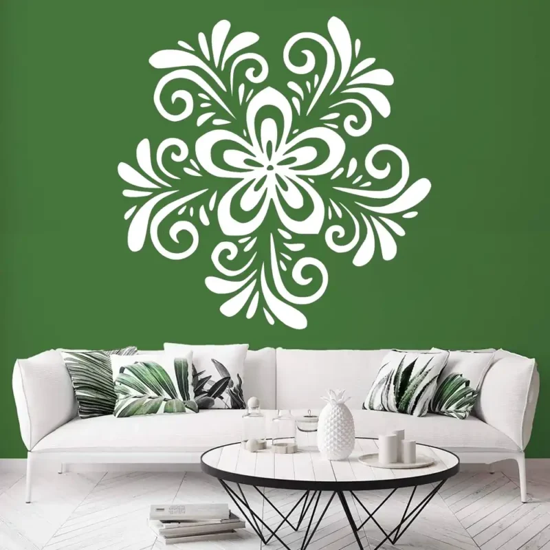 Swirl Flower Wall Stickers White | Stickers on Wall Swirl Flower Wall Stickers White | Stickers on Wall