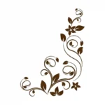 Swirl Vine Wall Stickers Brown | Stickers on Wall