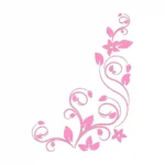 Swirl Vine Wall Stickers Bubblegum | Stickers on Wall