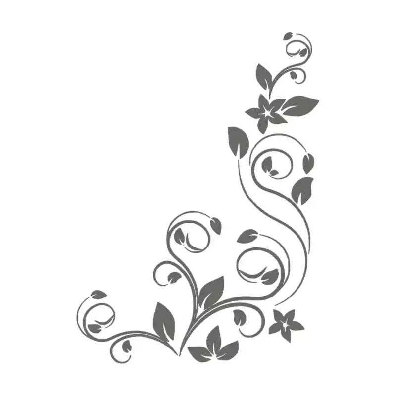 Swirl Vine Wall Stickers Dark Grey | Stickers on Wall