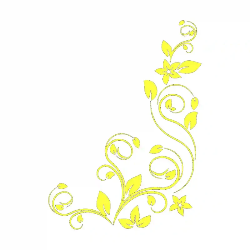 Swirl Vine Wall Stickers Lemon | Stickers on Wall