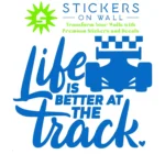Track Life Wall Stickers Azure Blue | Stickers on Wall Track Life Wall Stickers Azure Blue | Stickers on Wall