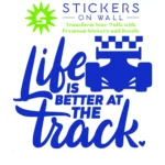 Track Life Wall Stickers Brilliant Blue | Stickers on Wall Track Life Wall Stickers Brilliant Blue | Stickers on Wall