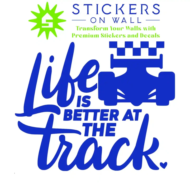 Track Life Wall Stickers Brilliant Blue | Stickers on Wall