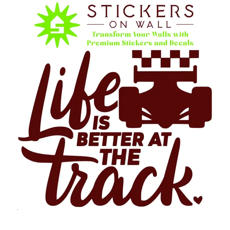 Track Life Wall Stickers Burgundy | Stickers on Wall
