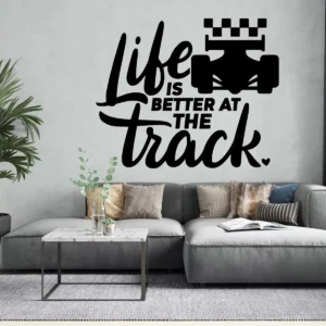 Track life wall stickers dark black
