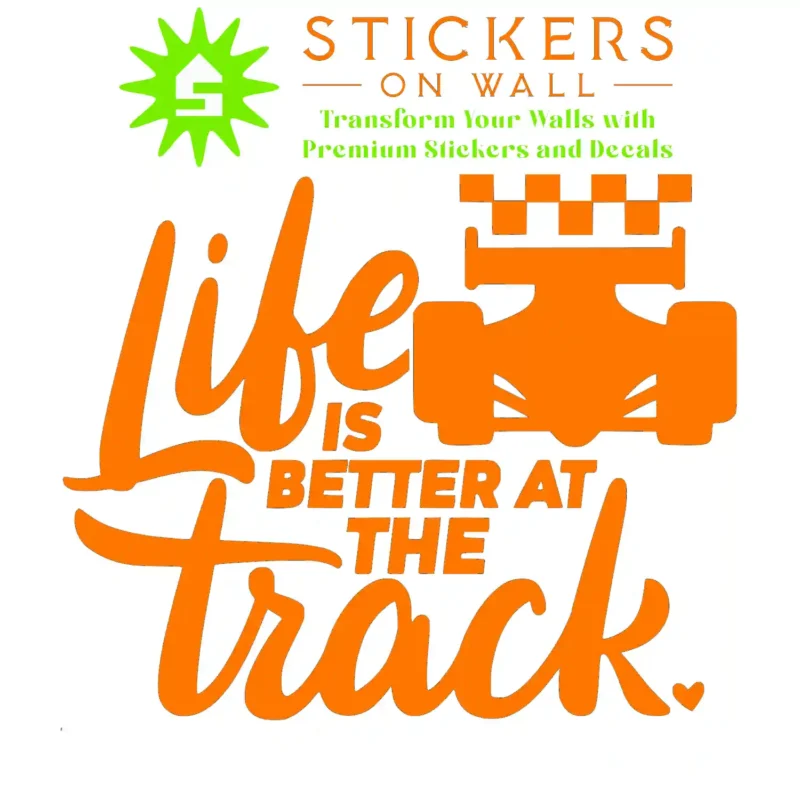 Track Life Wall Stickers Orange | Stickers on Wall